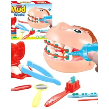 Dětská kreativní hra Mud World inf-489, sada pro zubní lékaře