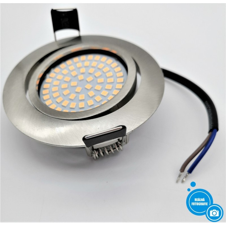 Bodové LED světlo, 5W, 68 LED - stříbrná