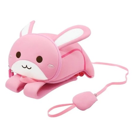 Dětský batoh Nohoo - 3D králíček, 25,5 x 21,5 cm, růžová