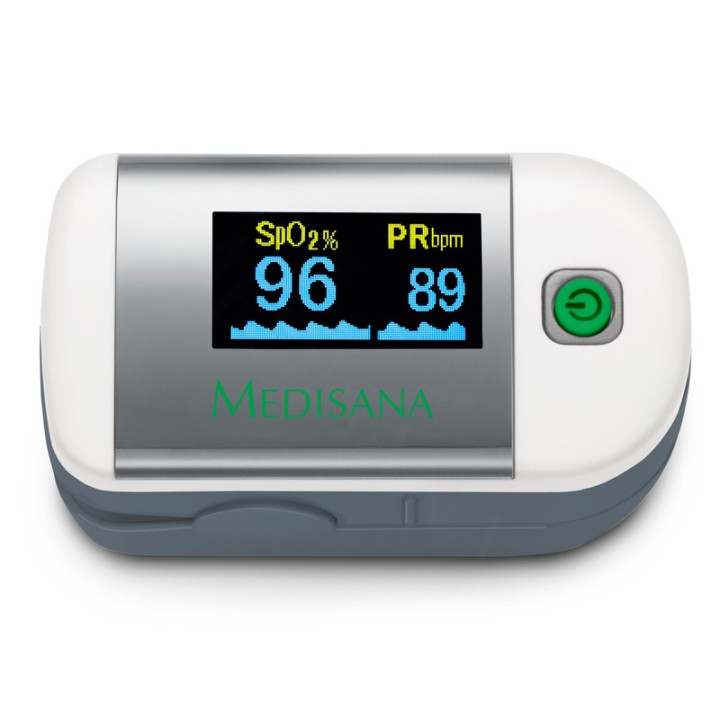 Pulzní oxymetr na prst Medisana PM100, šedá