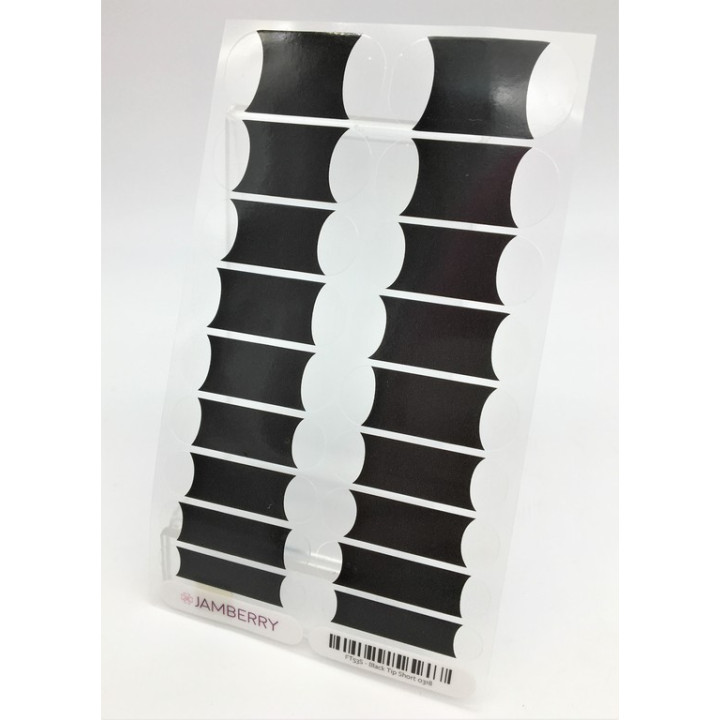 Nehtový wrap Jamberry FT53S - Black Tip Short 0318
