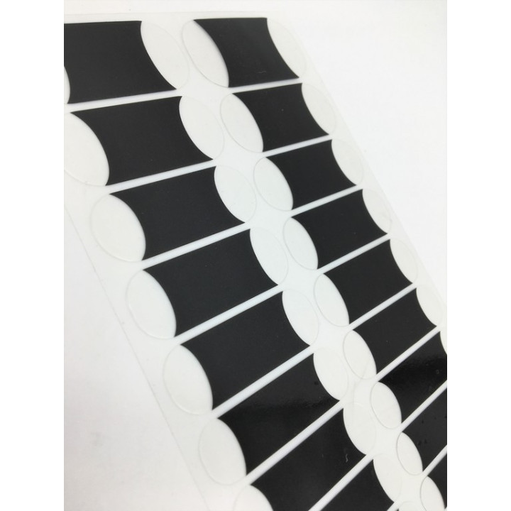 Nehtový wrap Jamberry FT53S - Black Tip Short 0318