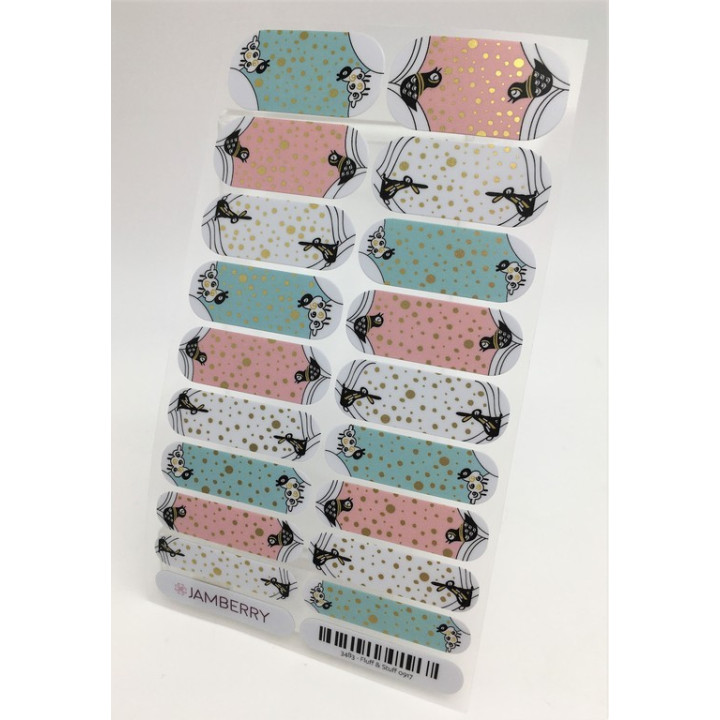 Nehtový wrap Jamberry 34B3 - Fluff & Stuff 0917