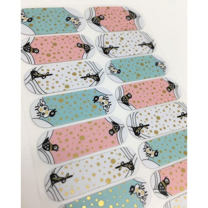 Nehtový wrap Jamberry 34B3 - Fluff & Stuff 0917