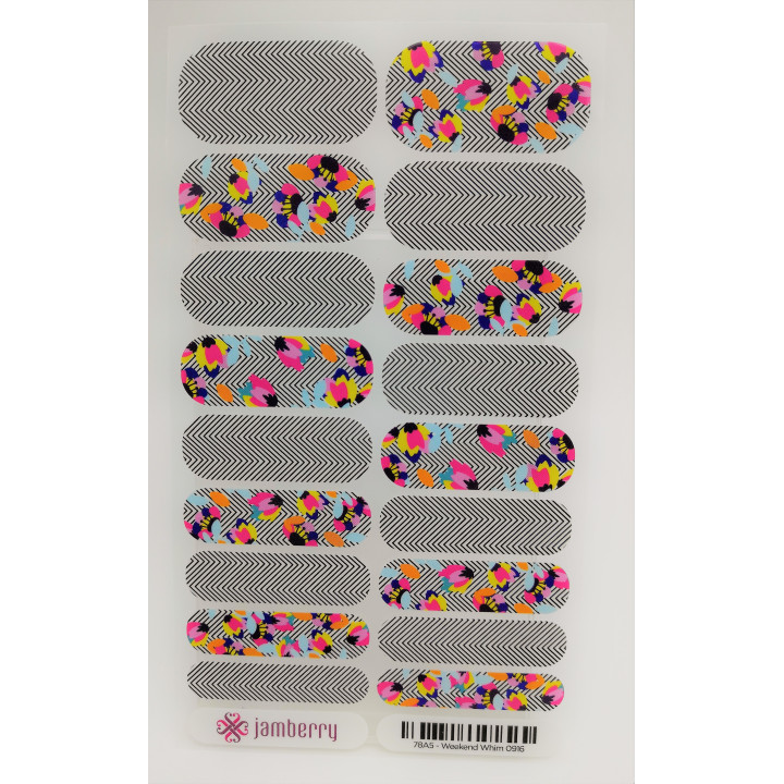Nehtový wrap Jamberry 78A5 - Weekend Whim 0916