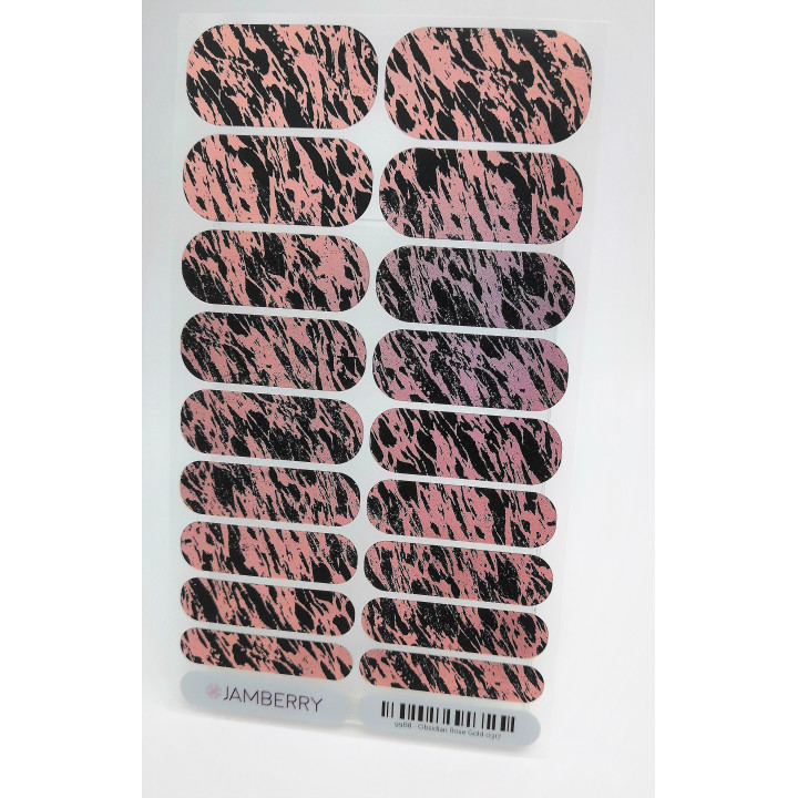 Nehtový wrap Jamberry 99B8 - Obsidian Rose Gold 0317