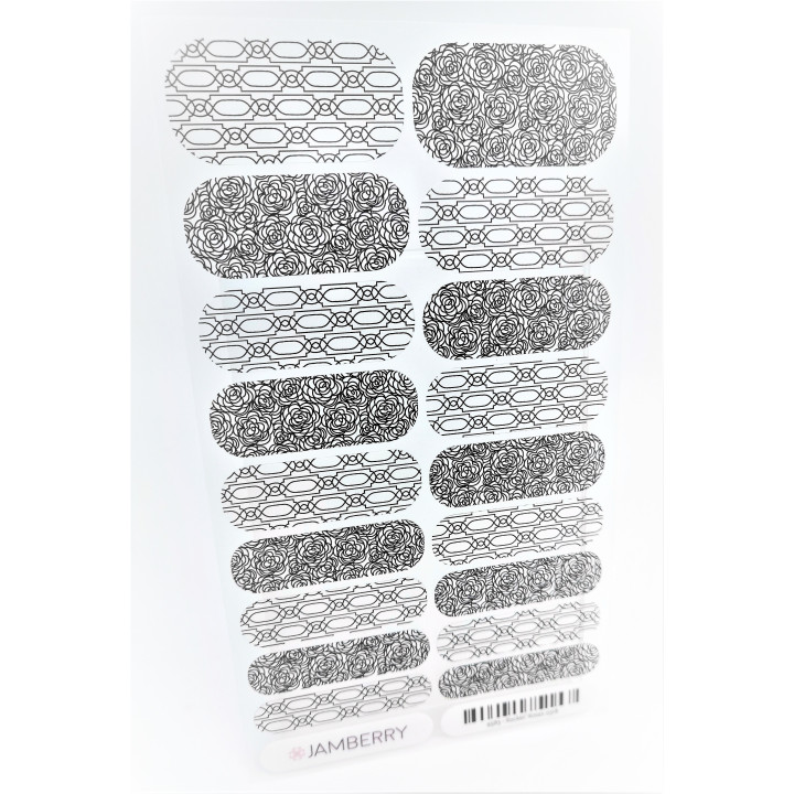Nehtový wrap Jamberry 95B3 - Rockin´ Roses 0318