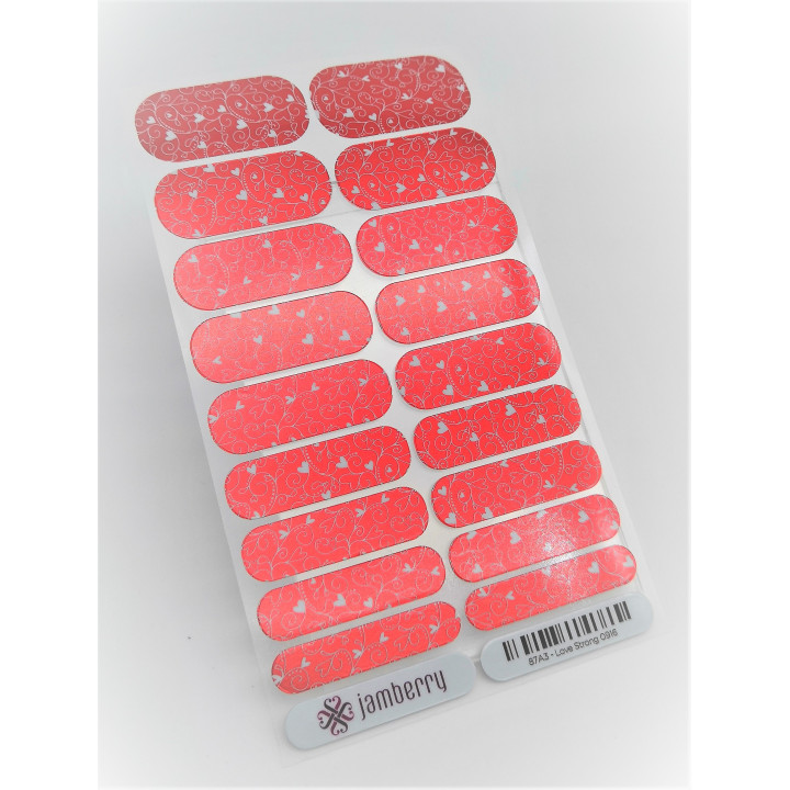Nehtový wrap Jamberry 87A3 - Love Strong 0916