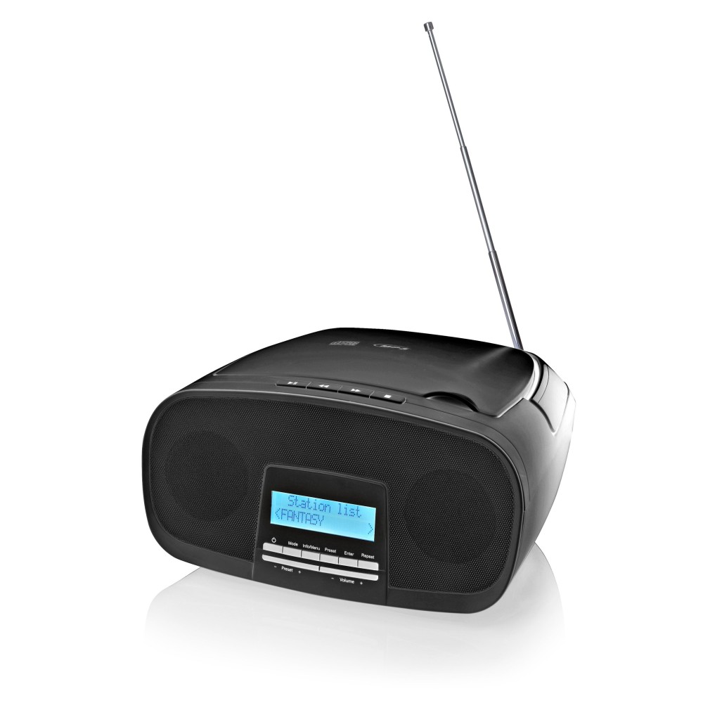 Přenosné rádio s CD přehrávačem Weltbild RFW025, černá