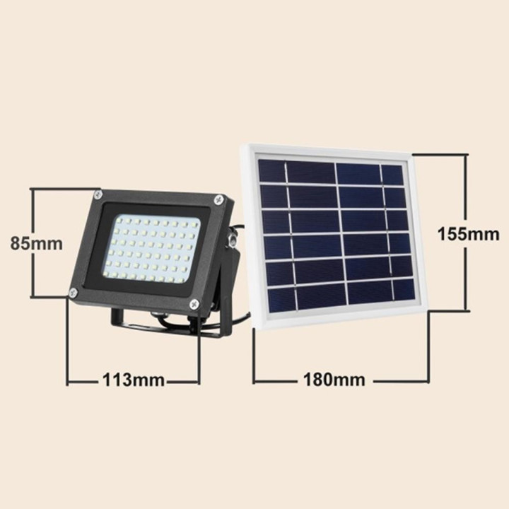 LED reflektor se solárním panelem 180983, 54 LED