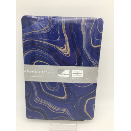 13" ochranný plastový kryt pro MacBook, marble modrá