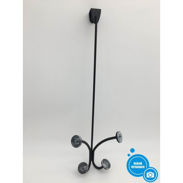 Věšák na dveře mDesign, 42cm, černá