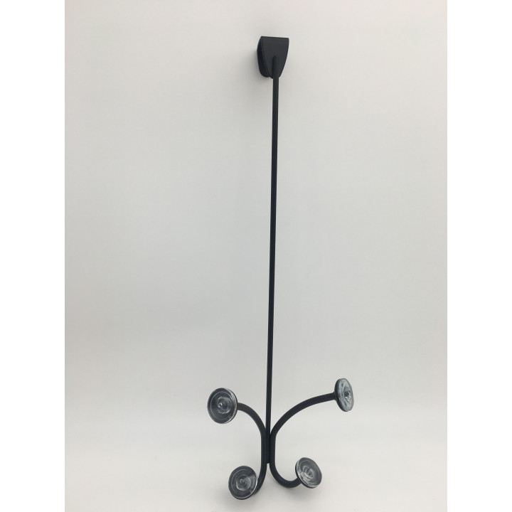 Věšák na dveře mDesign, 42cm, černá