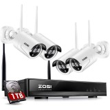 Bezdrátový bezpečnostní kamerový systém Zosi ZG23213M (4x kamera, 1x záznamové zařízení)