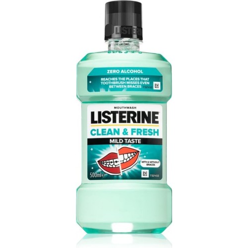 Ústní voda Listerine Clean & Fresh s esenciálními oleji, 500ml, zelená