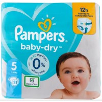 Dětské plenky Pampers baby-dry 5 (11-16kg), 31ks