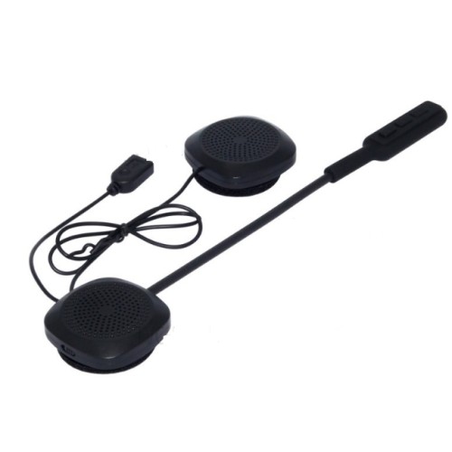 Bezdrátová sluchátka s mikrofonem na helmu MH03, černá