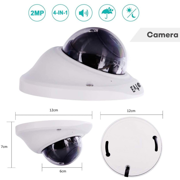 Bezpečnostní IP kamera Evtevision ES-HL420F/A-4N1, 1080p, bílá