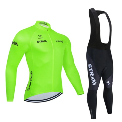 Cyklistické oblečení s dlouhým rukávem a kalhoty s gelovou vložkou Strava Gran Fondo, vel. 4XL