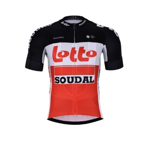 Cyklistický dres Lotto Soudal, vel. L, černočervená