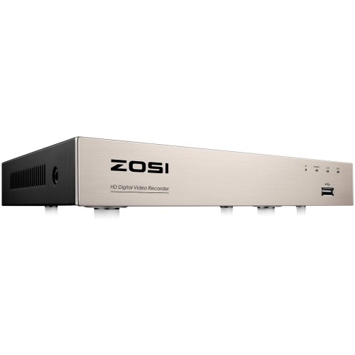 Síťový DVR videorekordér Zosi 1AR-08KN10-EU H.264 (8kanálů), stříbrná