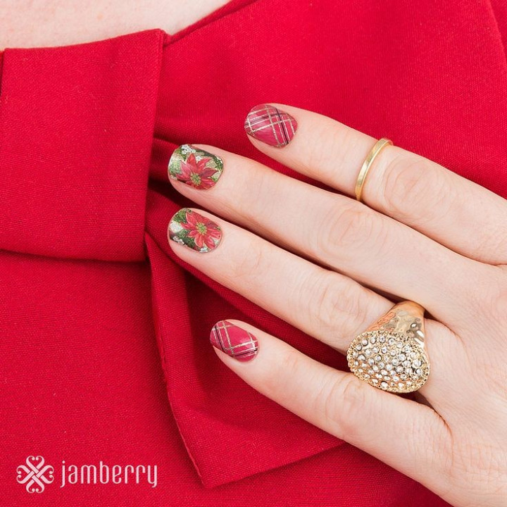 Nehtový wrap Jamberry 9K83 - Tinsel Poinsettia 0916
