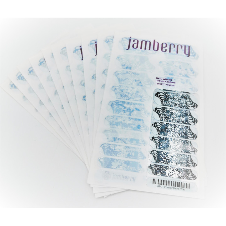 Nehtový wrap Jamberry 38A1 - Forever Ferns 0316, 10ks