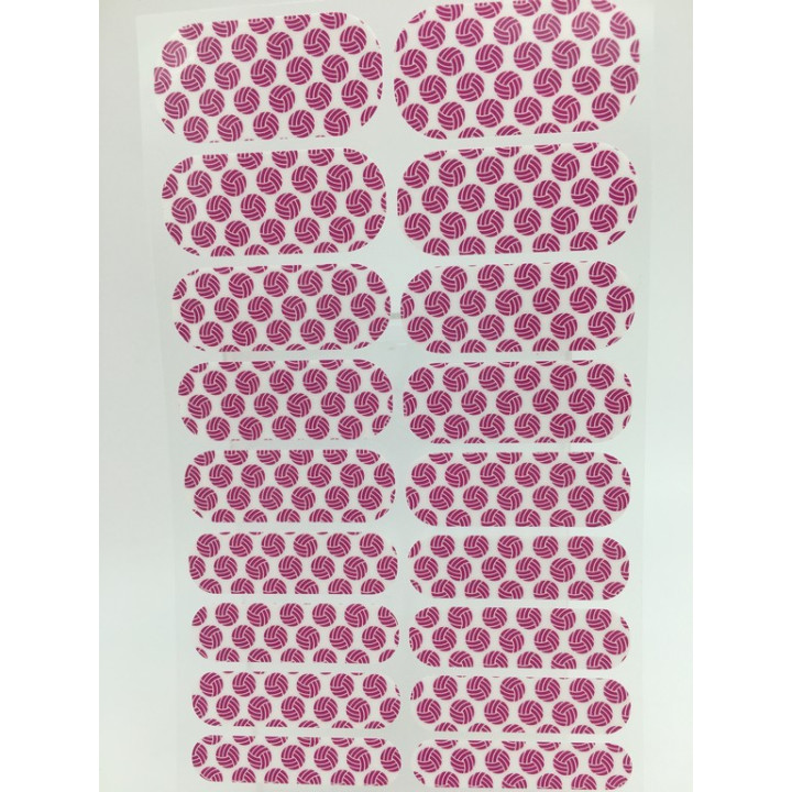 Nehtový wrap Jamberry SP14 - Hot Pink Volleyballs
