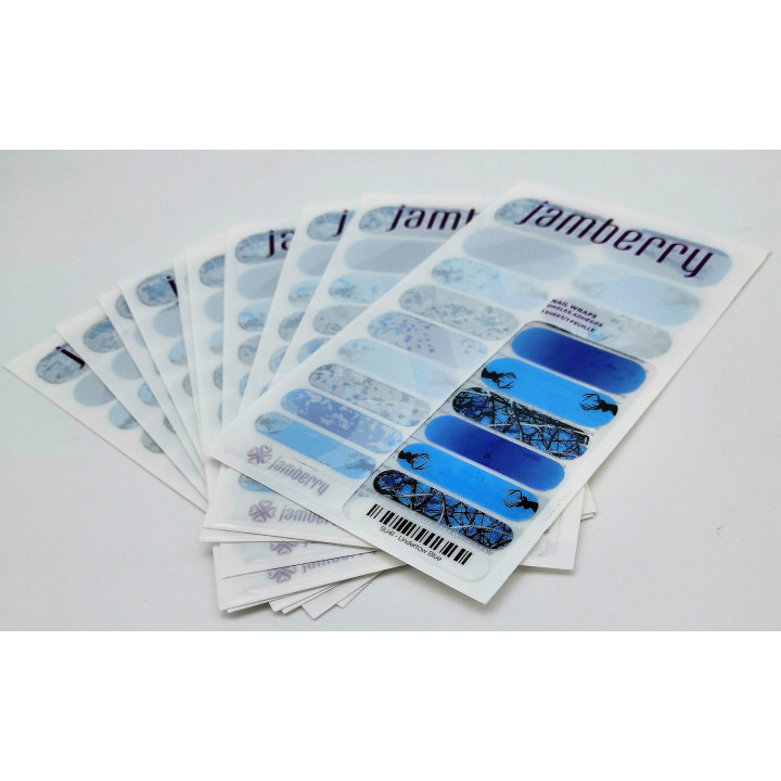 Nehtový wrap Jamberry 5U41 - Undertow Blue, 10ks