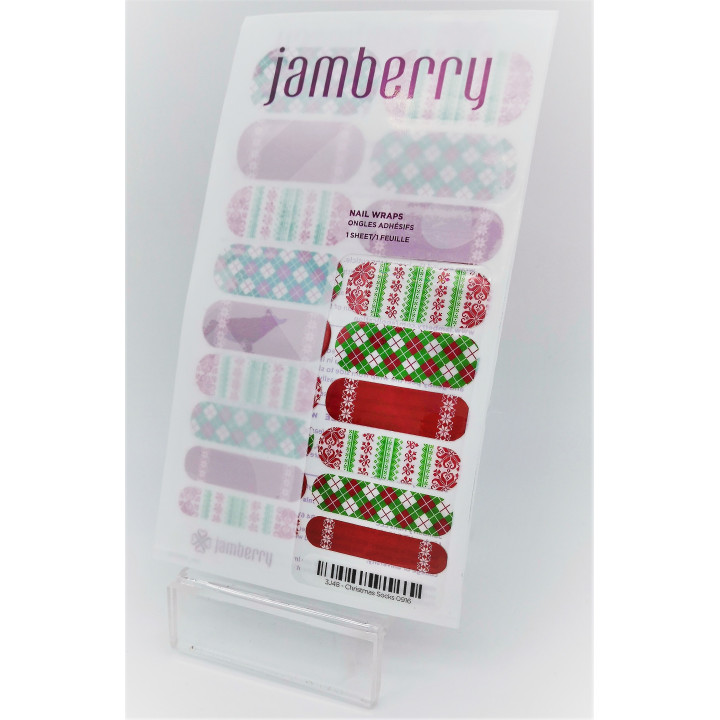 Nehtový wrap Jamberry 3J48 - Christmas Socks 0916