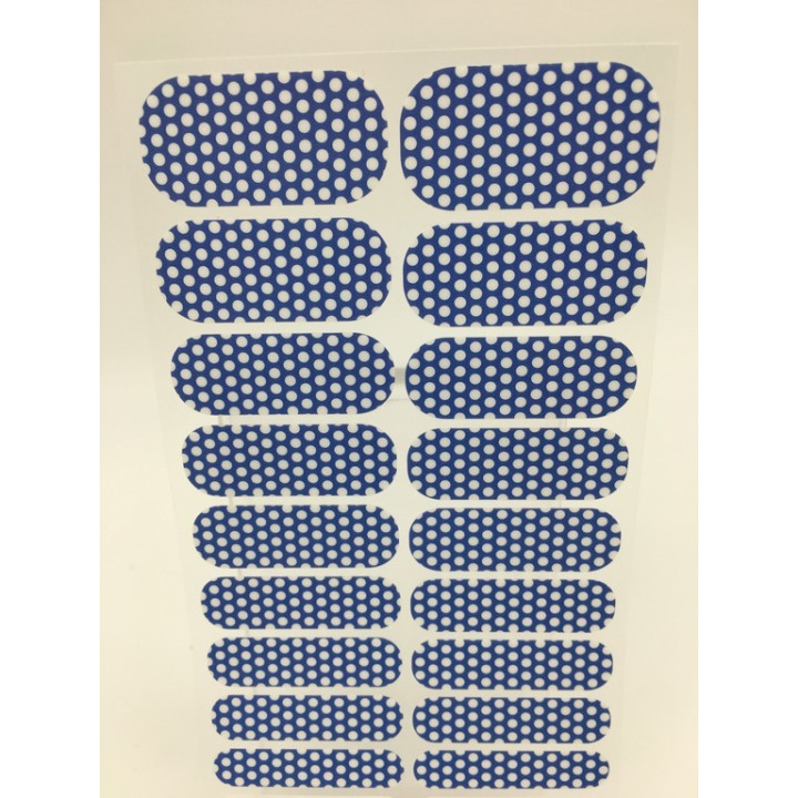 Nehtový wrap Jamberry 55Y9 - Blue & White Polka 0316