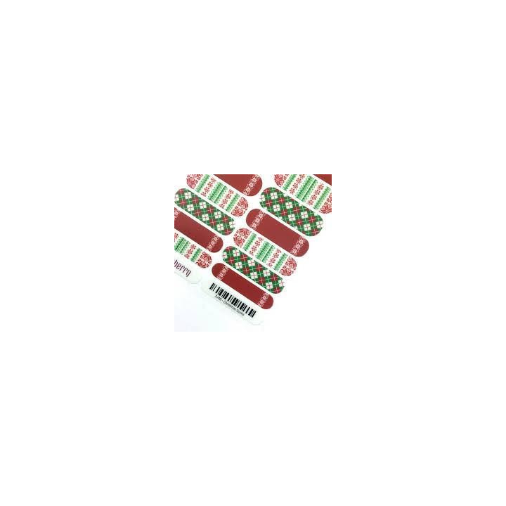 Nehtový wrap Jamberry 3J48 - Christmas Socks 0916, 10ks