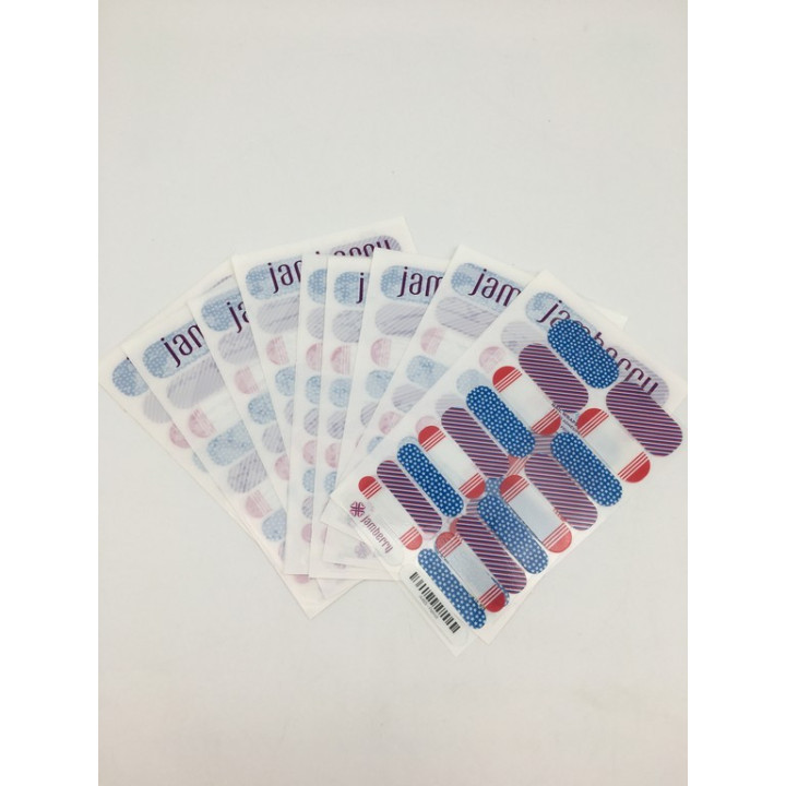 Nehtový wrap Jamberry A465 - Patriot, 10ks