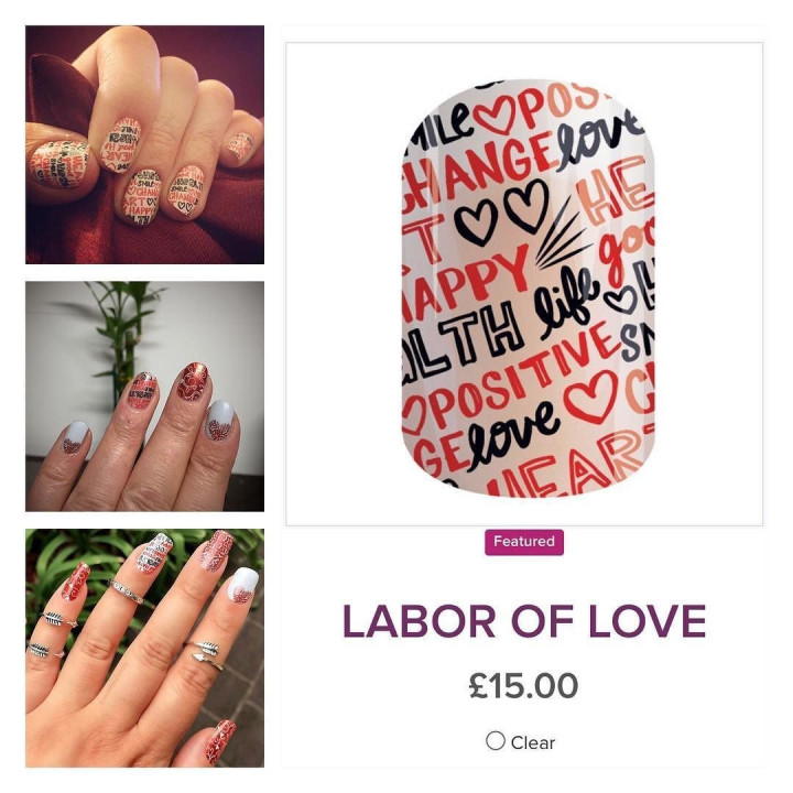 Nehtový wrap Jamberry 87A2 - Labor Of Love 0916