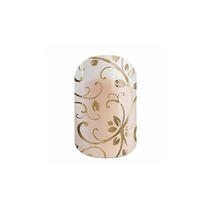 Nehtový wrap Jamberry 1K48 - Gold Floral, 10ks