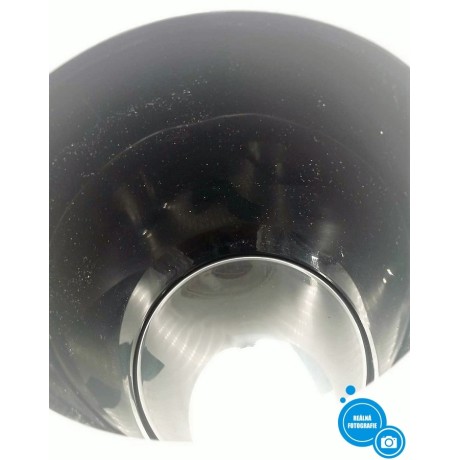Kulatá plastová nádoba MDesing - 23,8 x 20 cm, černá