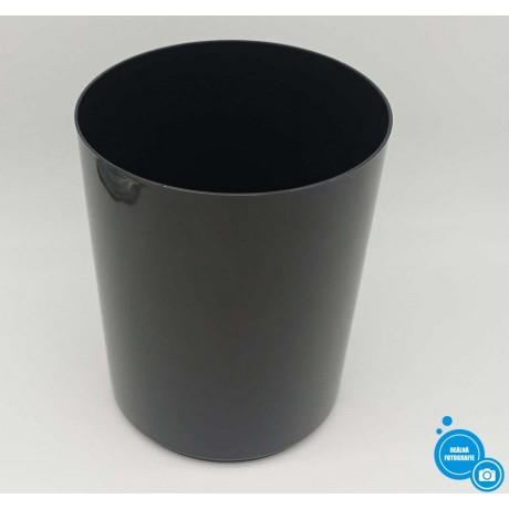Kulatá plastová nádoba MDesing - 23,8 x 20 cm, černá