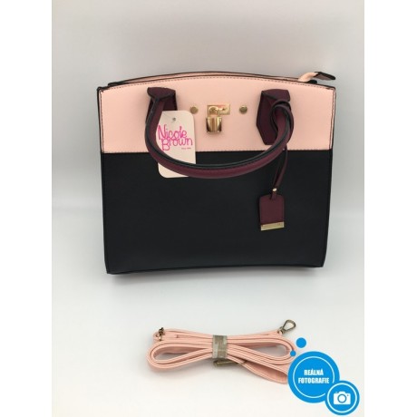 Elegantní kufříková kabelka v barevné kombinaci