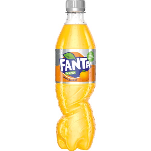Limonáda Fanta, pomeranč bez cukru, 0,5l