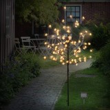 Dekorační LED osvětlení - stromek s květy, 154cm, teplá bílá