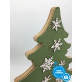 Dřevěná vánoční dekorace 3 led stromky 32, 43, 53 cm