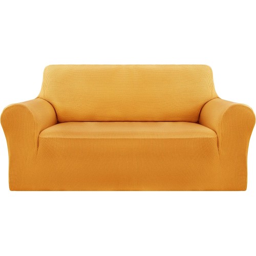 Potah na dvoumístnou sedačku Deconovo UKCC1367-3, 145-180 cm, žlutá