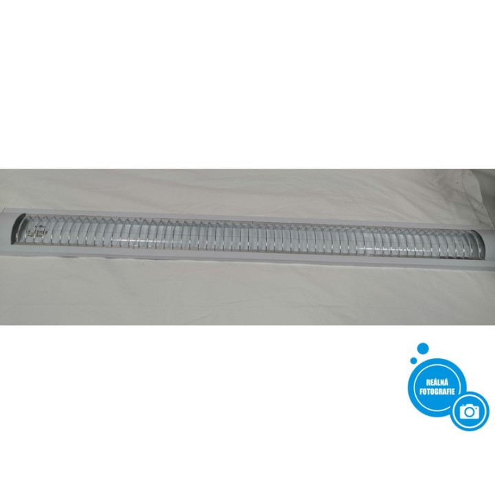 Stropní lineární osvětlení s mřížkou POGO LED G13, 2x36W , 123,6 cm