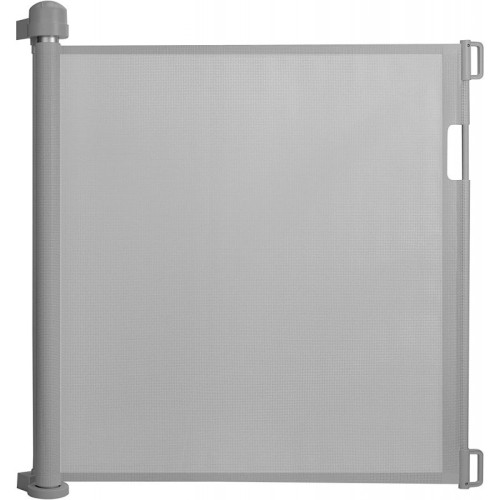 Svinovací bezpečností zábrana, 190 x 87,5 cm, šedá