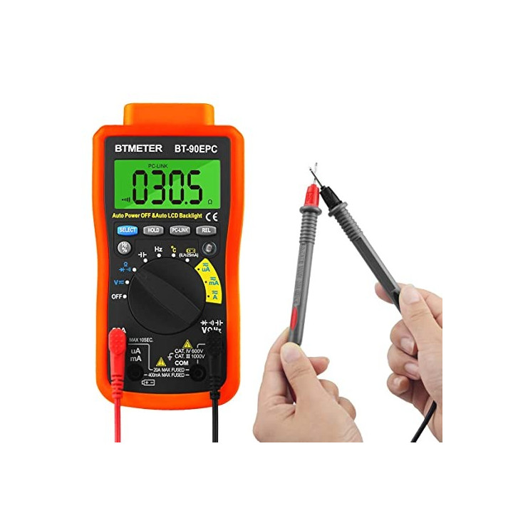 Digitální multimetr BTMETER BT-90EPC, oranžová
