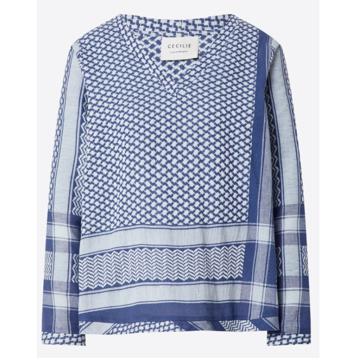 Dámská halenka Cecilie Copenhagen vel. XS - chladná modrá