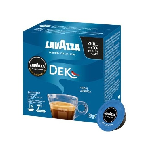 Kávové kapsle bez kofeinu Lavazza Dek 100% arabica, 16 kapslí