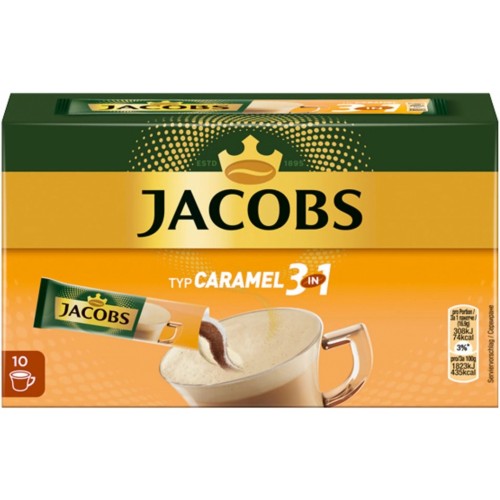 Instantní káva Jacobs 3v1 Karamel, 10 sáčků