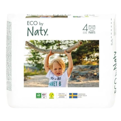 Natahovací plenkové kalhotky ECO by Naty Pants, vel. 4 (8-15kg), 22ks