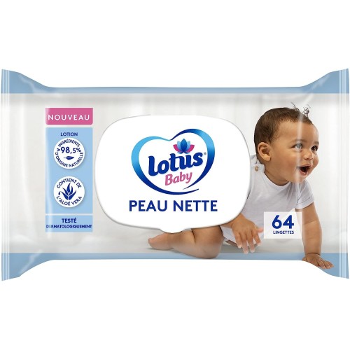 Dětské vlhčené ubrousky Lotus Baby Peau Nette, 64ks